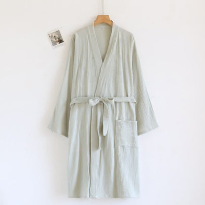 His and Hers Minimalist Cotton Robe