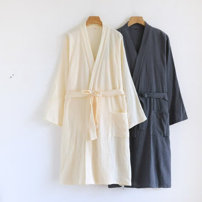His and Hers Minimalist Cotton Robe