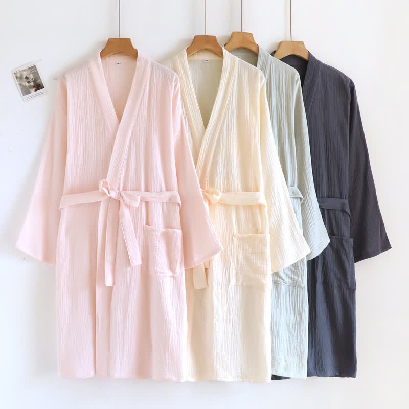 His and Hers Minimalist Cotton Robe