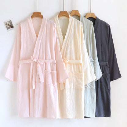 His and Hers Minimalist Cotton Robe