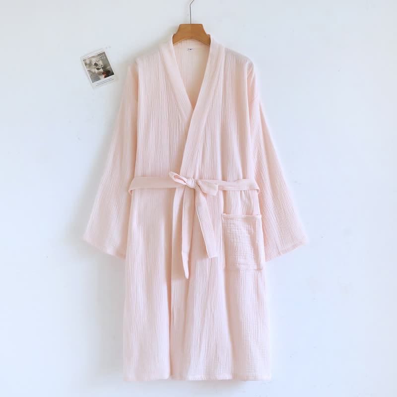 His and Hers Minimalist Cotton Robe