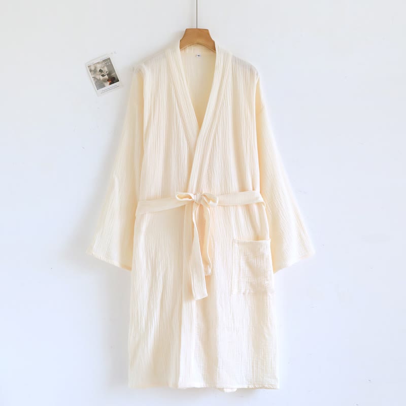 His and Hers Minimalist Cotton Robe