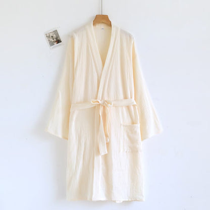 His and Hers Minimalist Cotton Robe