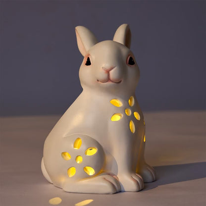 Solar-Powered Hollow Bunny Garden Decor