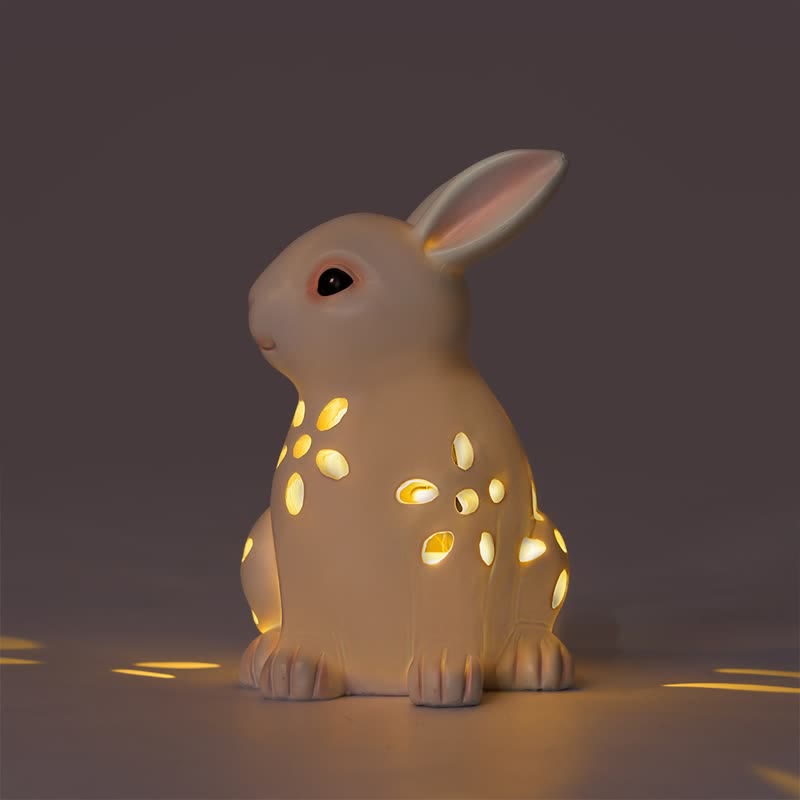 Solar-Powered Hollow Bunny Garden Decor
