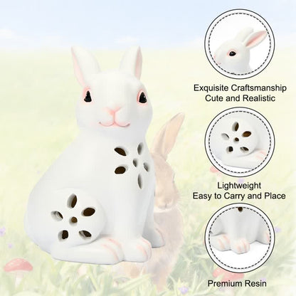 Solar-Powered Hollow Bunny Garden Decor