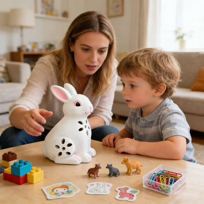 Solar-Powered Hollow Bunny Garden Decor