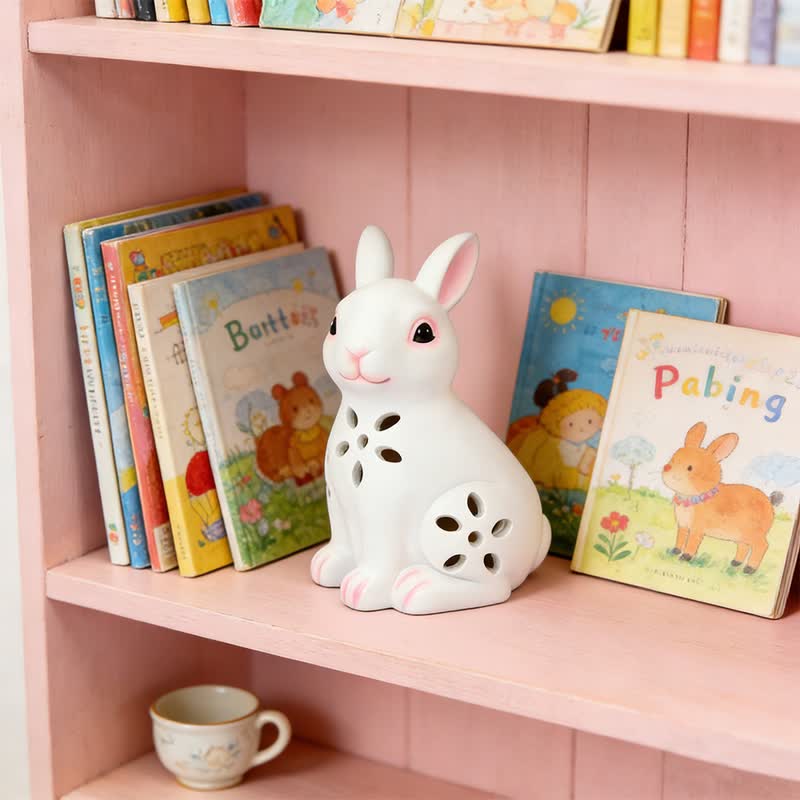 Solar-Powered Hollow Bunny Garden Decor