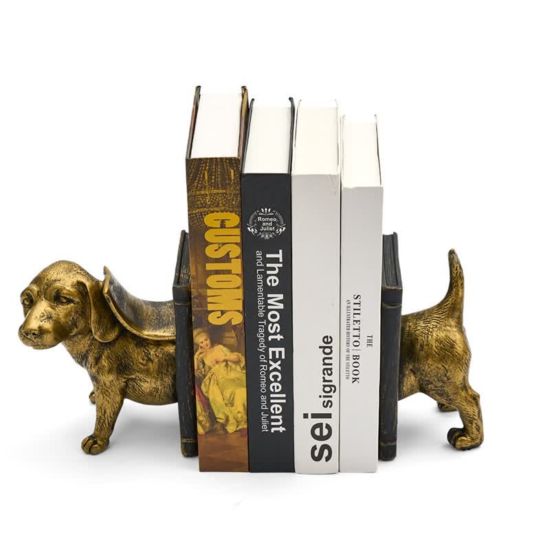 Resin Decorative Dog Figurine Bookend