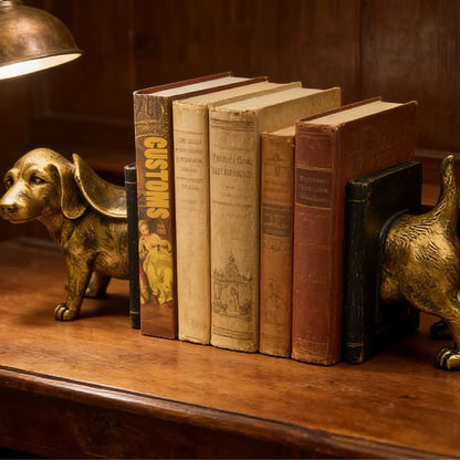 Resin Decorative Dog Figurine Bookend