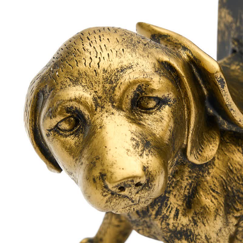 Resin Decorative Dog Figurine Bookend