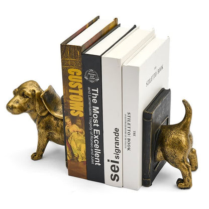 Resin Decorative Dog Figurine Bookend