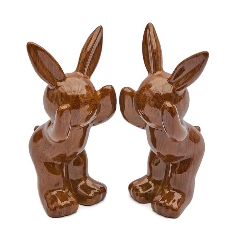 Resin Standing Bunny Bookend Decor
