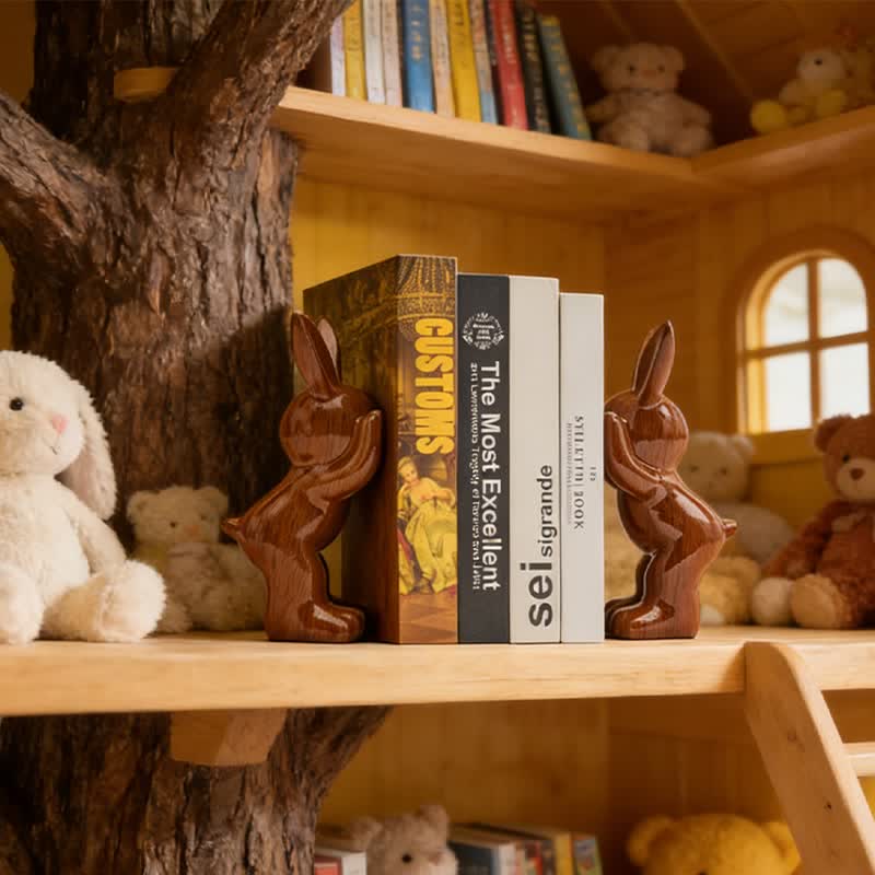 Resin Standing Bunny Bookend Decor