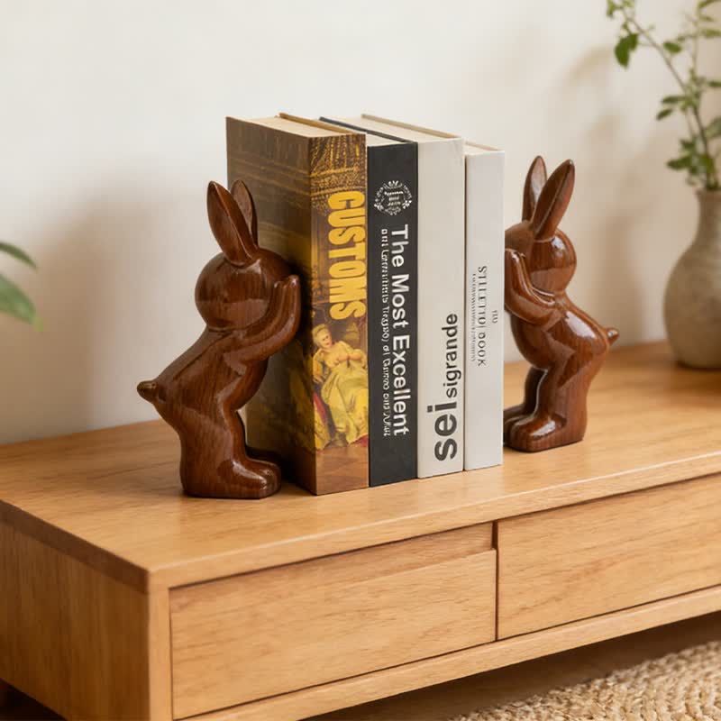 Resin Standing Bunny Bookend Decor