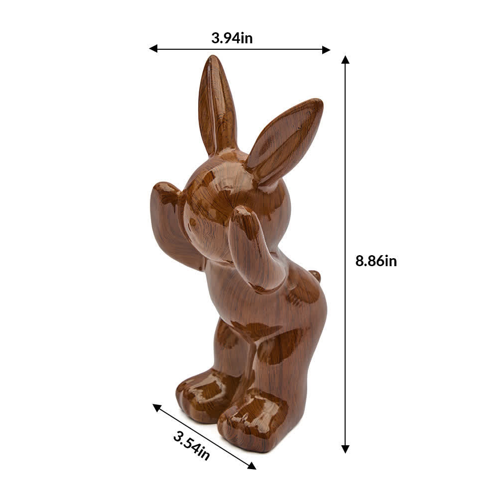 Resin Standing Bunny Bookend Decor