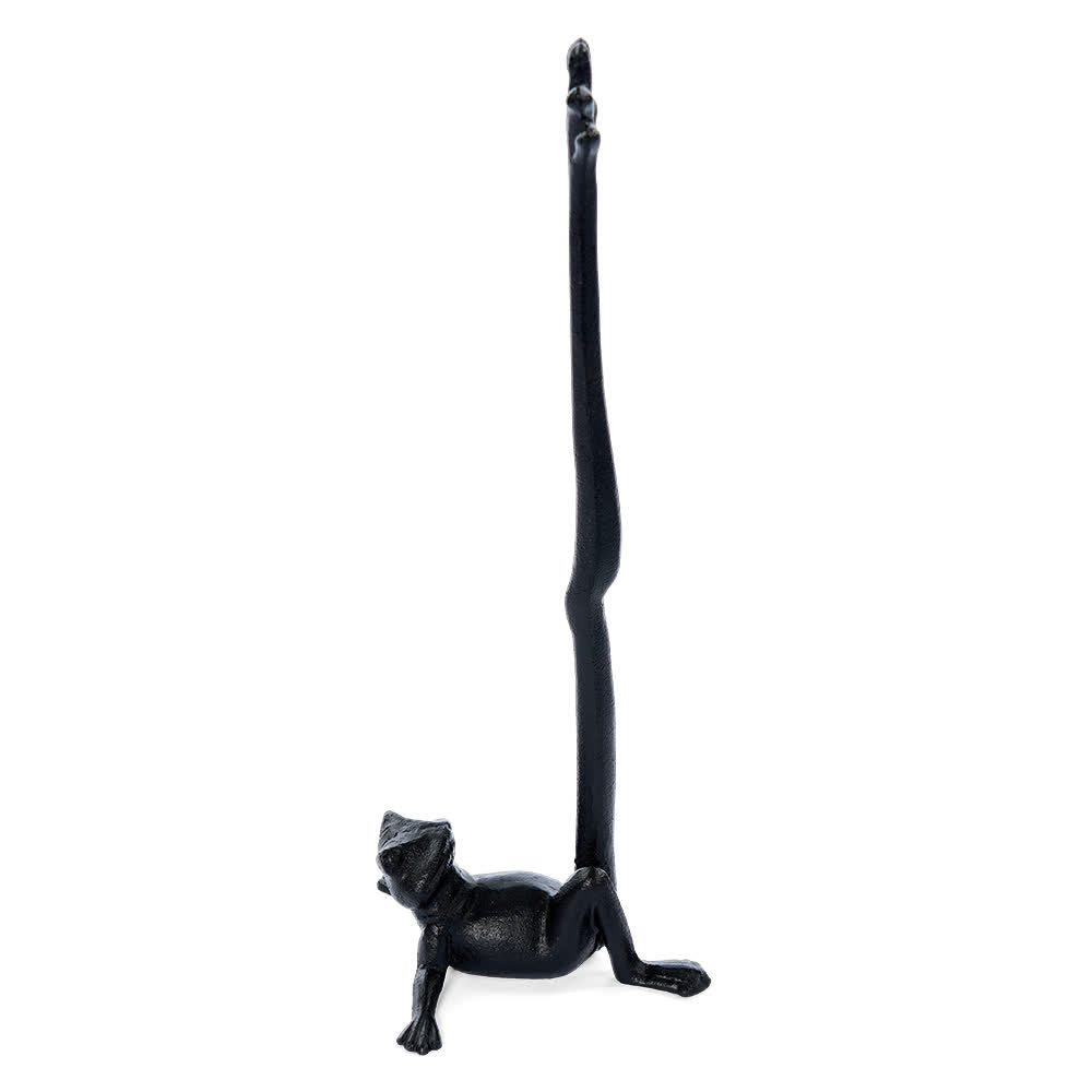 Cast Iron Frog Paper Towel Holder