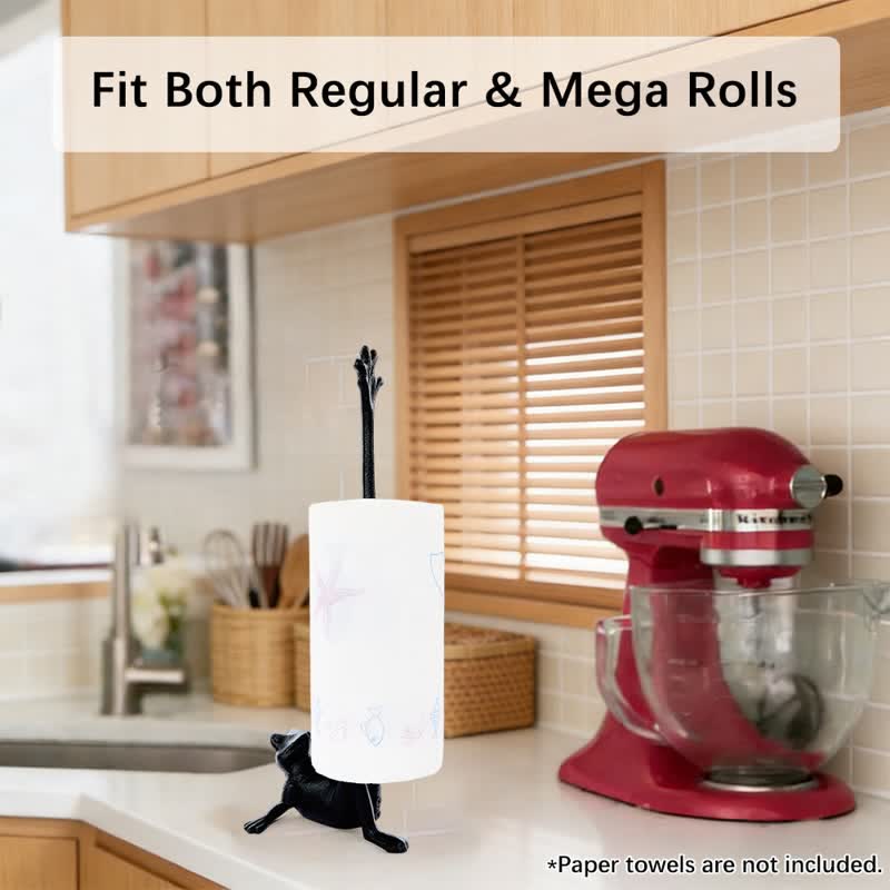 Cast Iron Frog Paper Towel Holder
