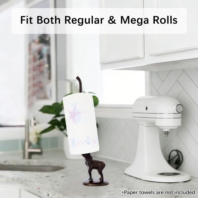 Cast Iron Elephant Paper Towel Holder