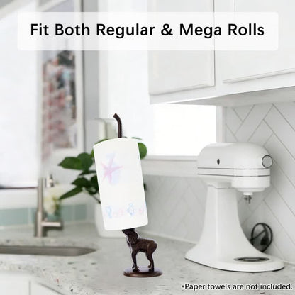 Cast Iron Elephant Paper Towel Holder