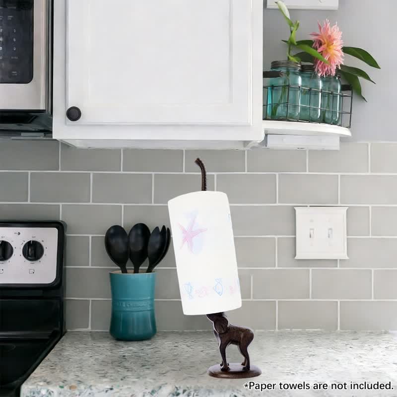 Cast Iron Elephant Paper Towel Holder