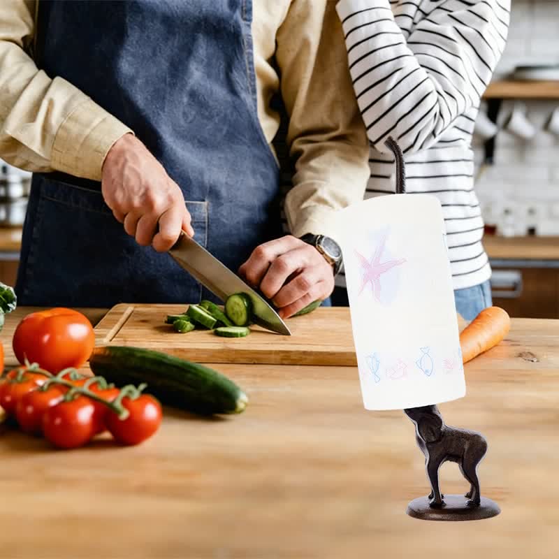 Cast Iron Elephant Paper Towel Holder