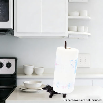 Cast Iron Dog Paper Towel Holder