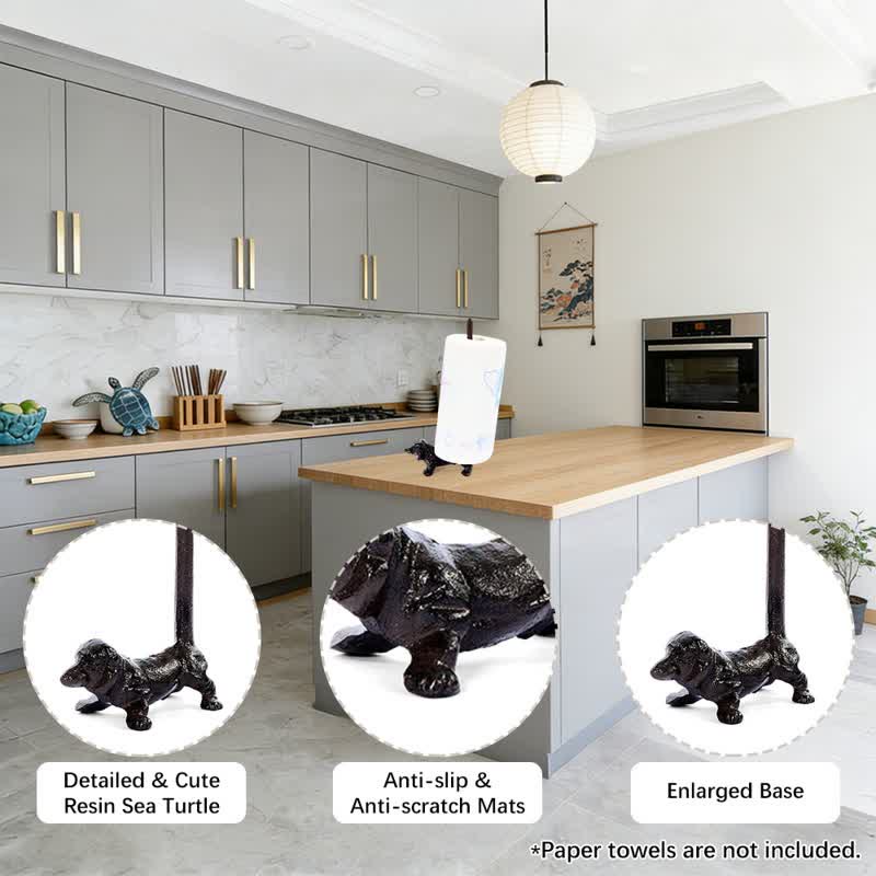 Cast Iron Dog Paper Towel Holder