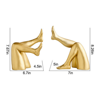 Abstract Leg Art Bookend Decor