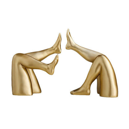 Abstract Leg Art Bookend Decor