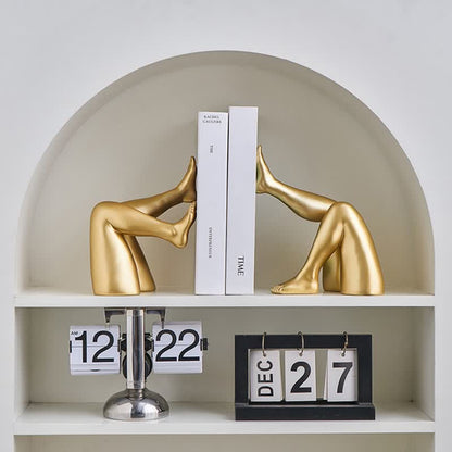 Abstract Leg Art Bookend Decor