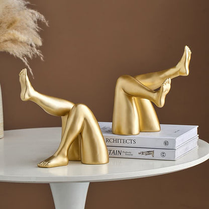 Abstract Leg Art Bookend Decor