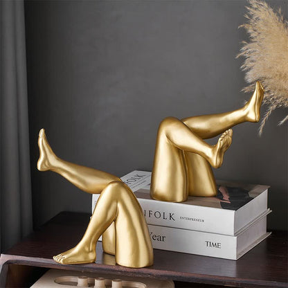 Abstract Leg Art Bookend Decor