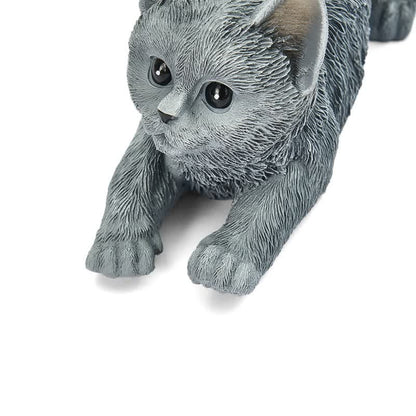 Cat Tail Bell Figurine Decor