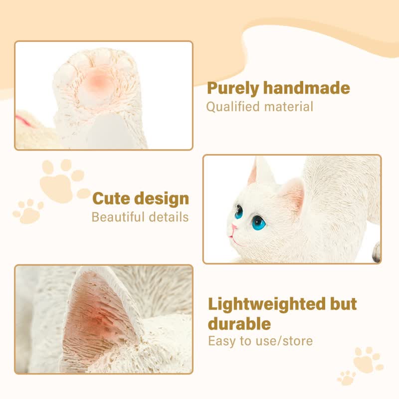 Cat Tail Bell Figurine Decor