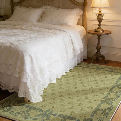 Romantic Floral Non-Slip Foldable Area Rug