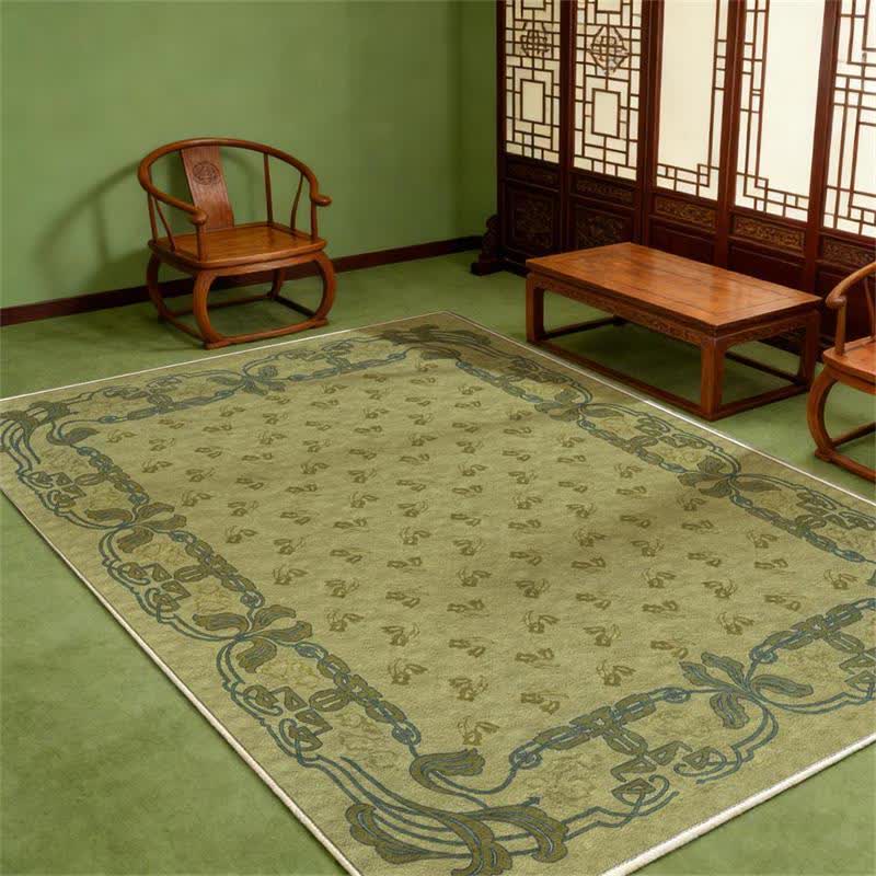 Romantic Floral Non-Slip Foldable Area Rug