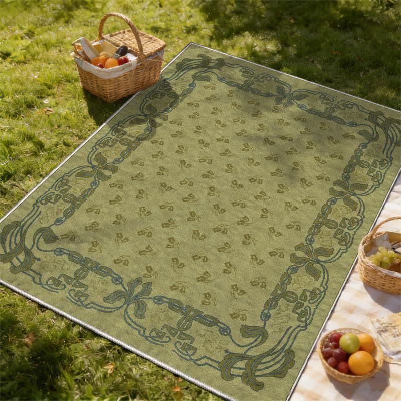 Romantic Floral Non-Slip Foldable Area Rug