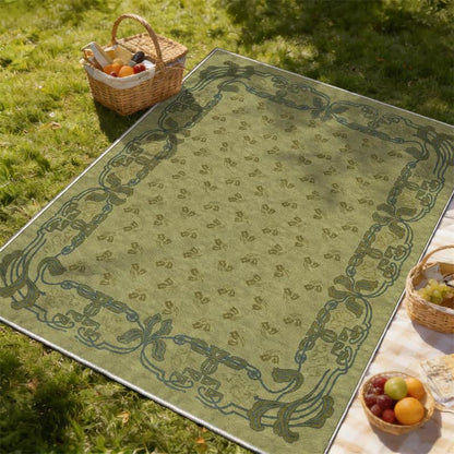 Romantic Floral Non-Slip Foldable Area Rug
