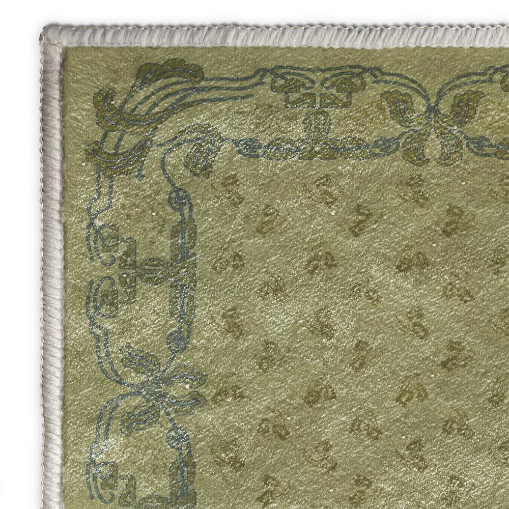 Romantic Floral Non-Slip Foldable Area Rug