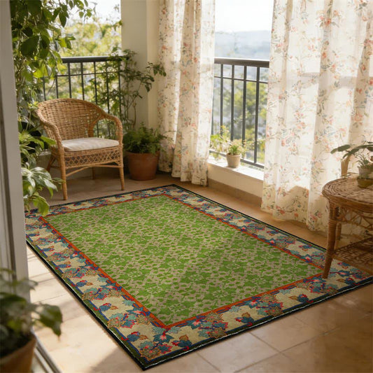Rustic Country Botanical Non-Slip Area Rug