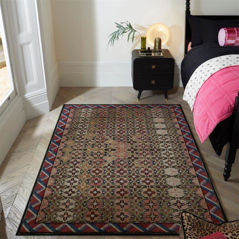 Vintage Persian Geometric Non-Slip Area Rug