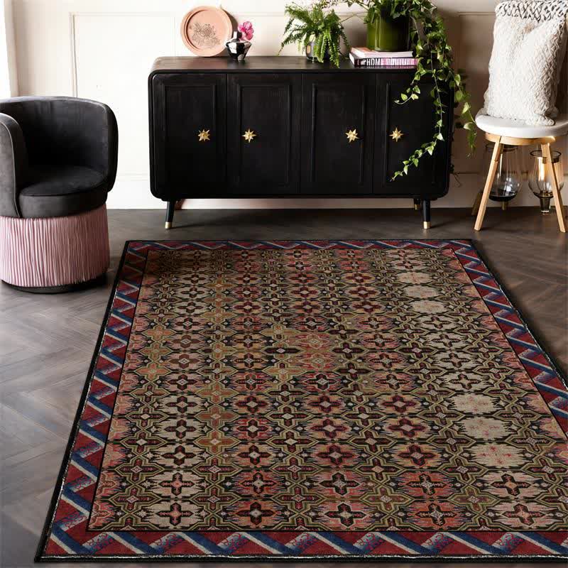 Vintage Persian Geometric Non-Slip Area Rug