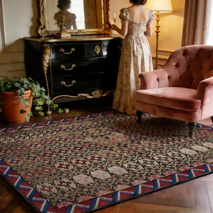 Vintage Persian Geometric Non-Slip Area Rug
