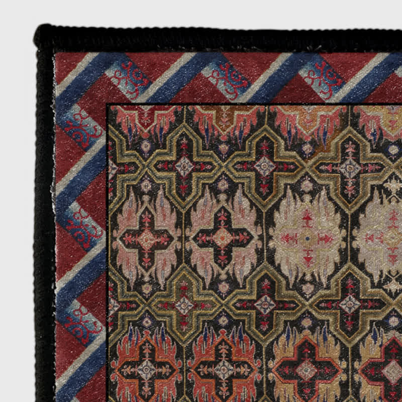Vintage Persian Geometric Non-Slip Area Rug