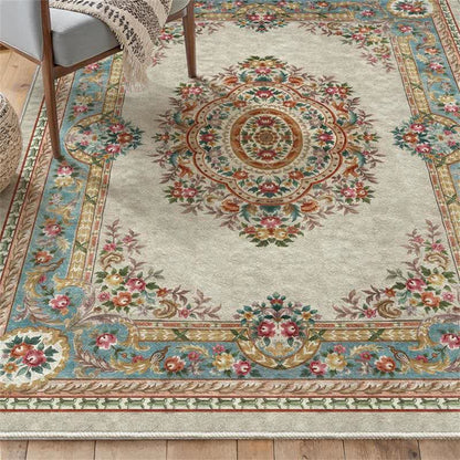 French Chateau Elegant Floral Area Rug