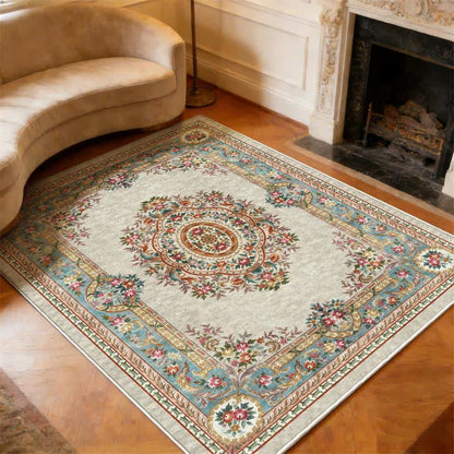 French Chateau Elegant Floral Area Rug