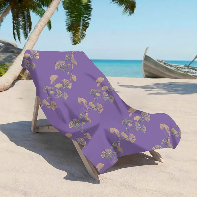 Nature Ginkgo Leaf Beach Towel