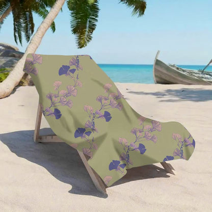 Nature Ginkgo Leaf Beach Towel