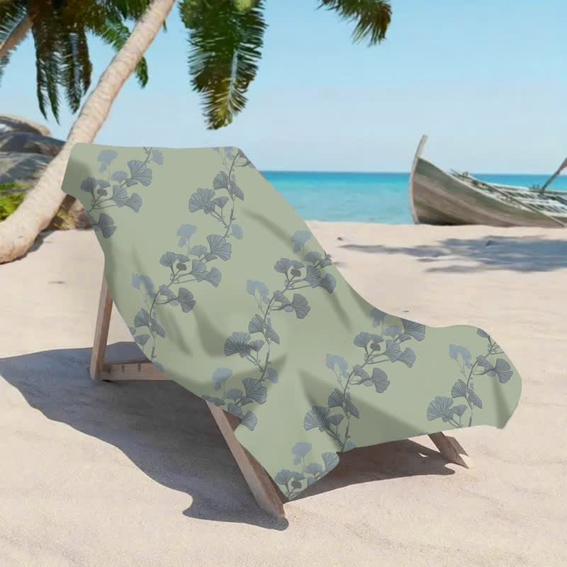 Nature Ginkgo Leaf Beach Towel